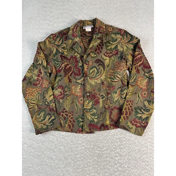 Gotcha Covered Jackets & Blazers - Gotcha Covered Jacket Womens Medium Multicolor Tapestry‎ Floral Blazer Made USA